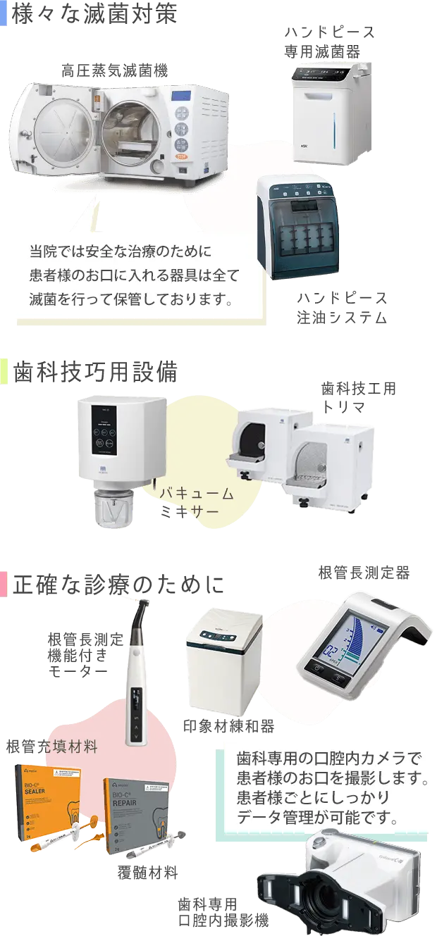 な滅菌対策機器